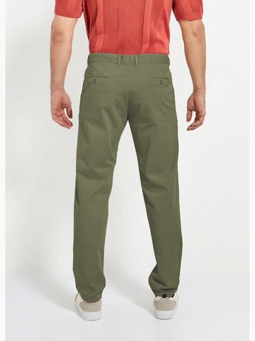 Pantalón chino recto de lona de algodón elástico - Afibel - Kiabi