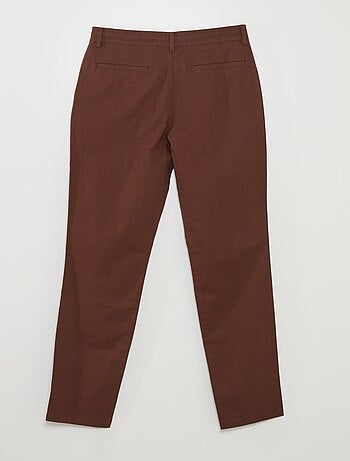 Pantalon de vestir online marron hombre