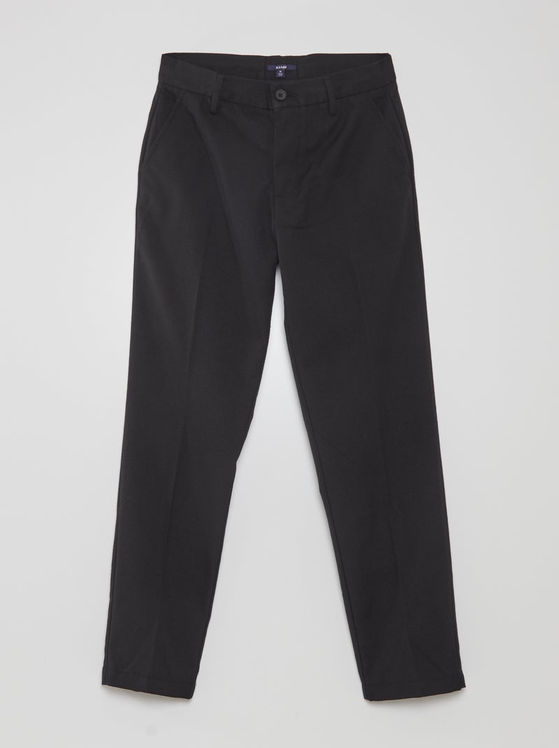 Pantalón chino recto negro - Kiabi