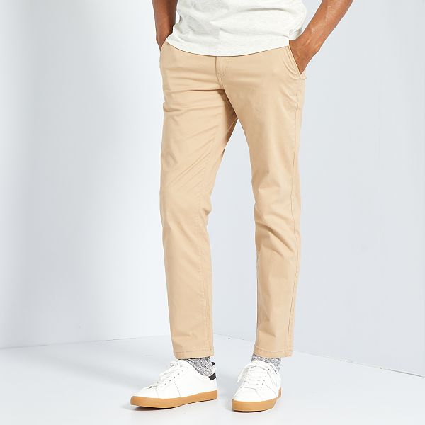 Pantalón chino regular Hombre talla S-XXL - BEIGE - Kiabi - 15,00€