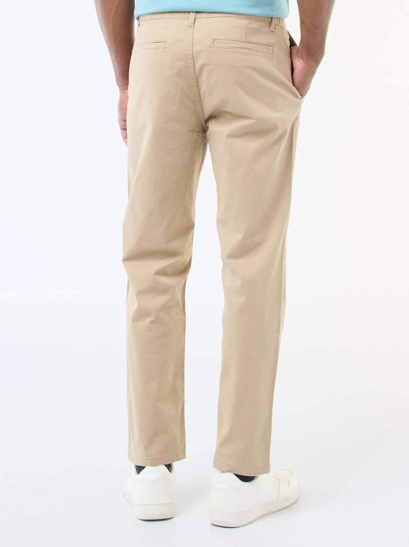Pantalón chino regular Beige - Kiabi