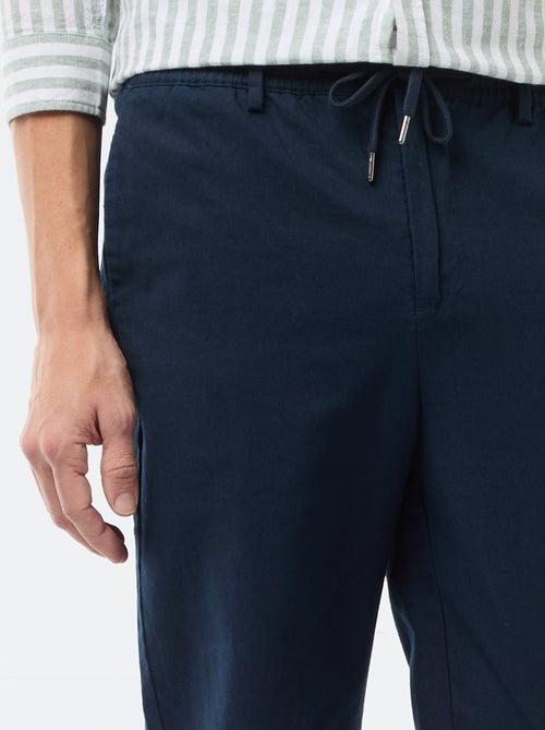 Pantalón chino regular de lino mezclado - Kiabi