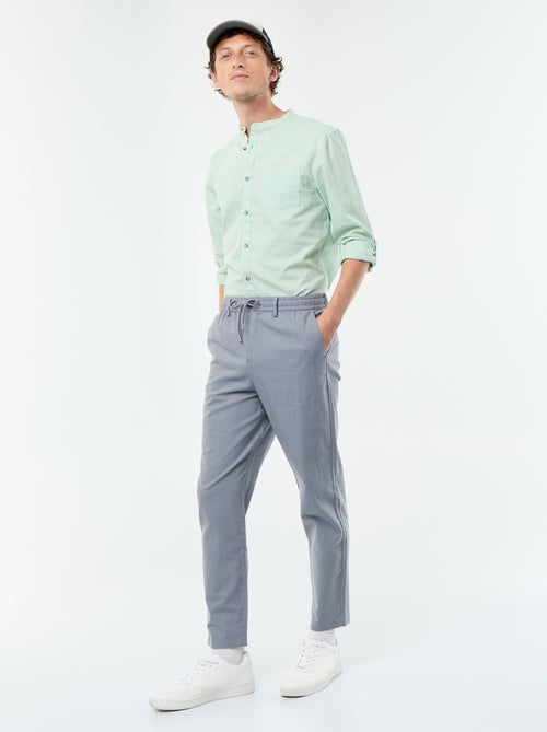 Pantalón chino regular de lino mezclado - Kiabi