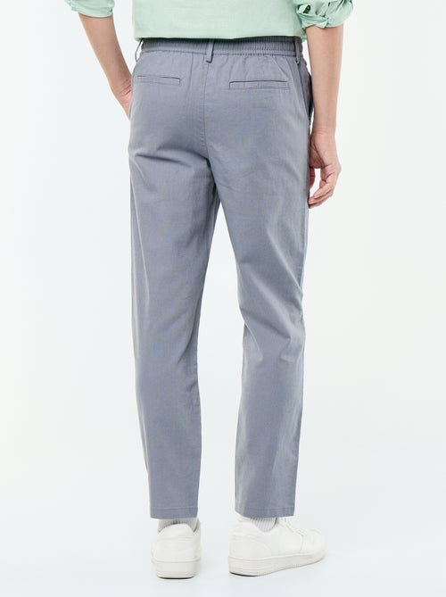 Pantalón chino regular de lino mezclado - Kiabi