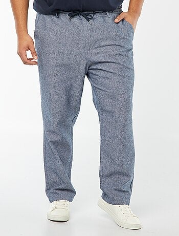 Pantalón chino regular de mezcla de lino