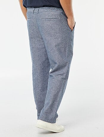 Pantalón chino regular de mezcla de lino