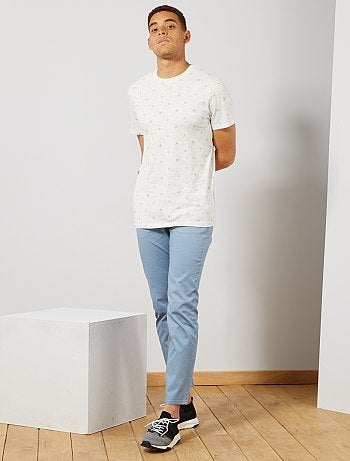 Pantalón chino regular de punto de piqué - Kiabi