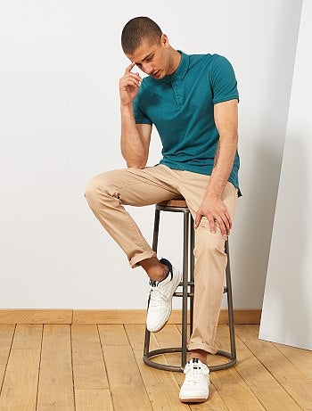 Pantalón chino regular de punto de piqué - Kiabi