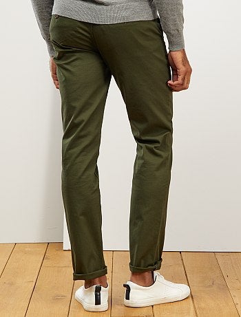 Hombre talla S-XXL - Pantalón chino regular de punto de piqué - Kiabi