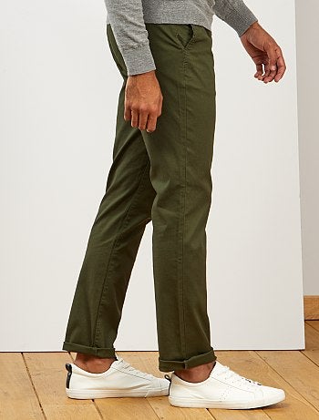 Hombre talla S-XXL - Pantalón chino regular de punto de piqué - Kiabi