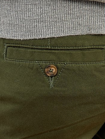 Hombre talla S-XXL - Pantalón chino regular de punto de piqué - Kiabi