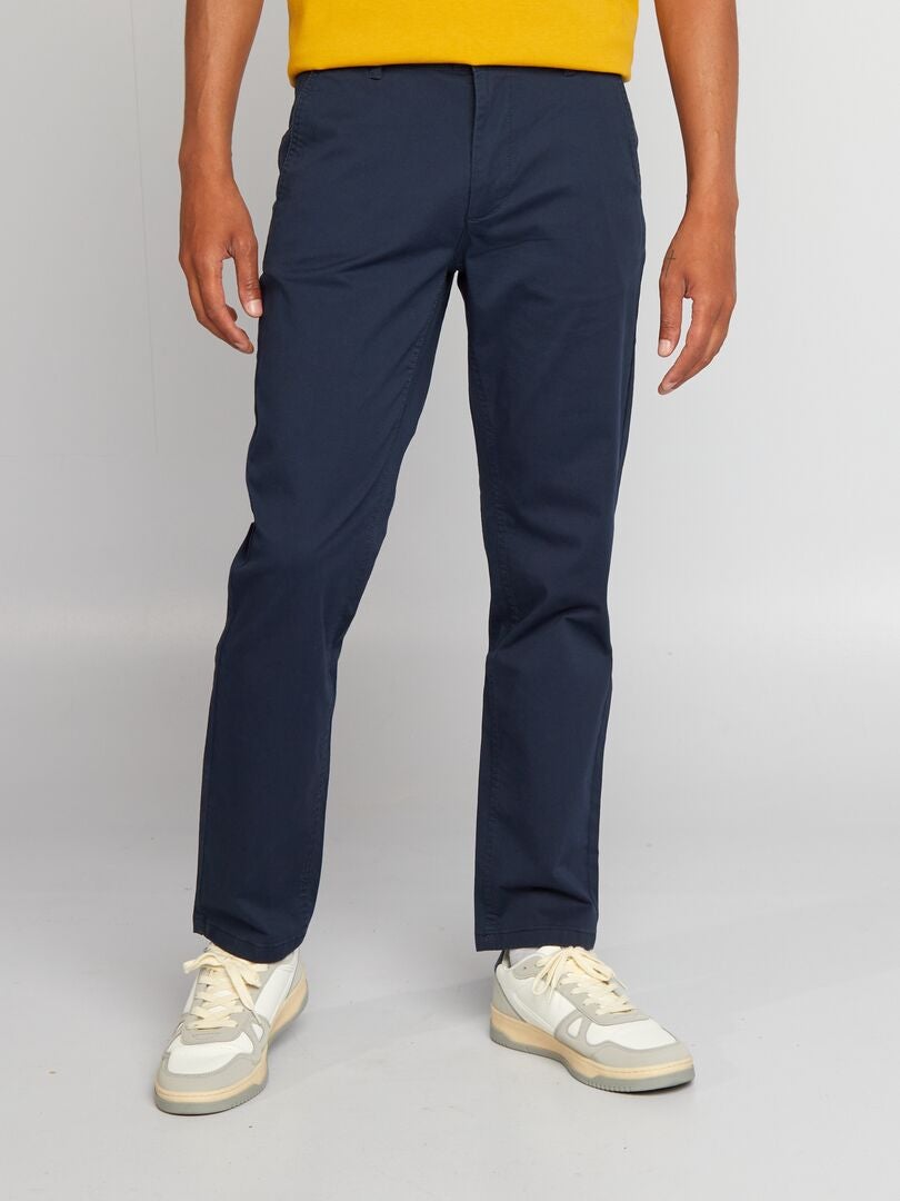 Pantalón chino regular L32 azul - Kiabi