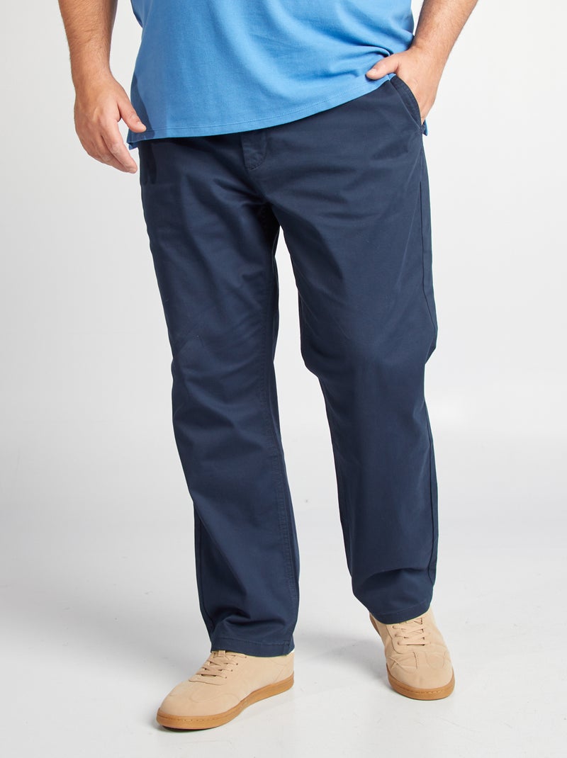 Pantalón chino regular L32 azul - Kiabi