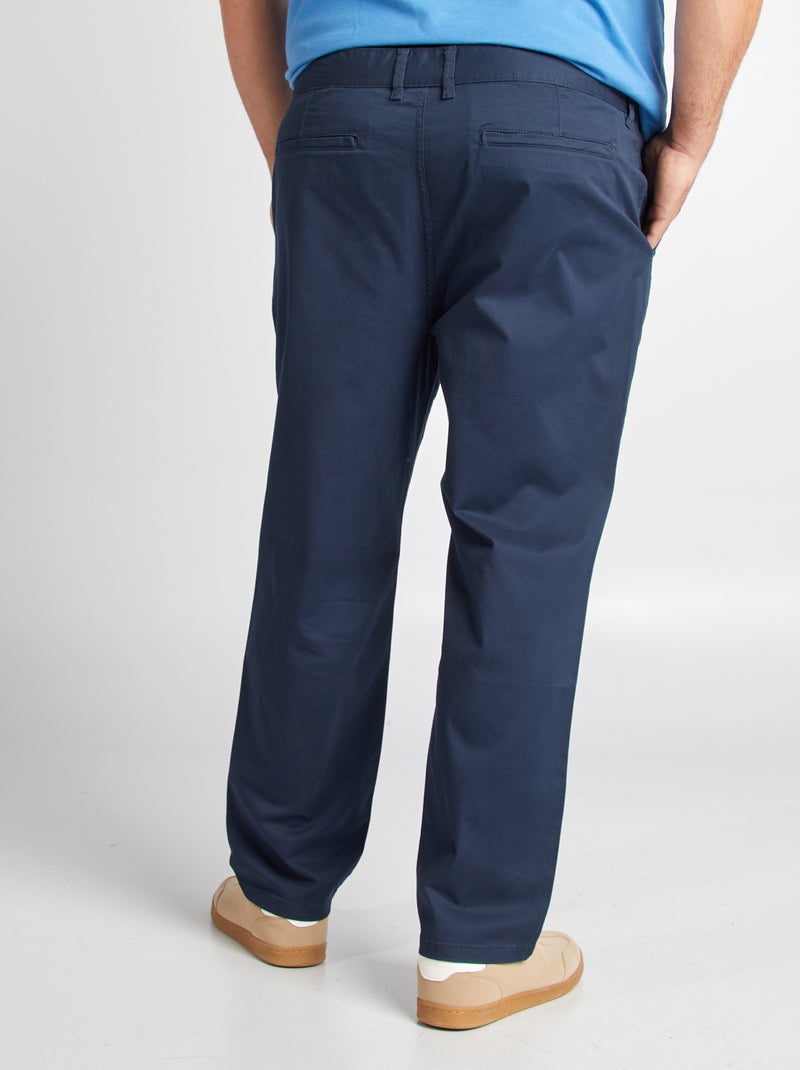 Pantalón chino regular L32 azul - Kiabi