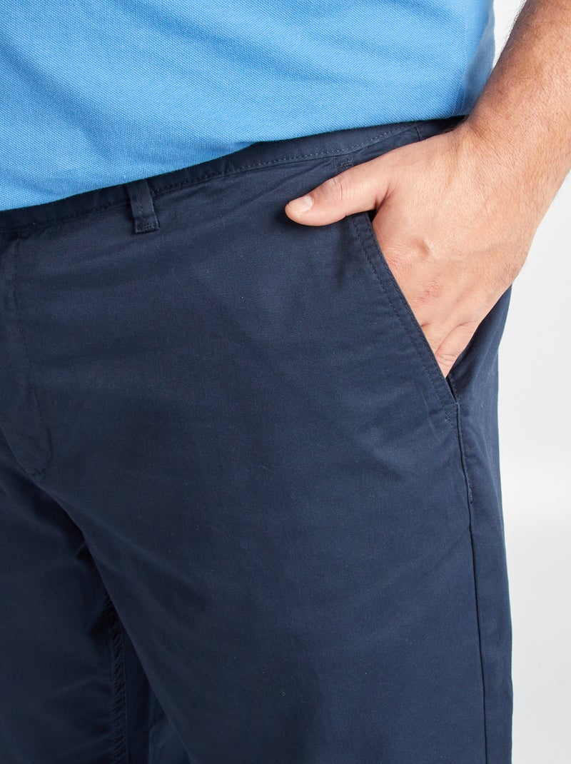 Pantalón chino regular L32 azul - Kiabi