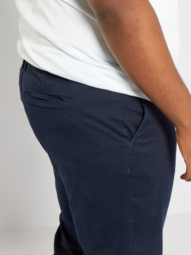 Pantalón chino regular L32 azul - Kiabi