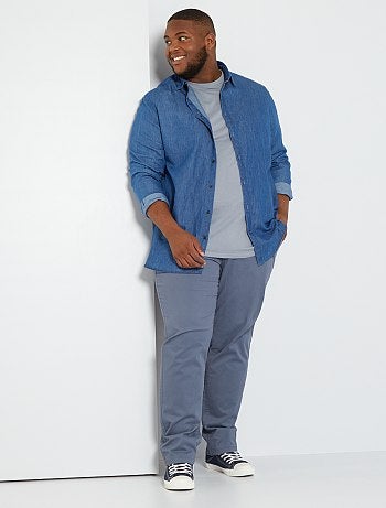 Rebajas pantalones casual baratos - Tallas grandes hombre | gris | Kiabi