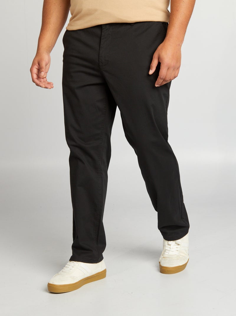 Pantalón chino regular L32 Negro - Kiabi