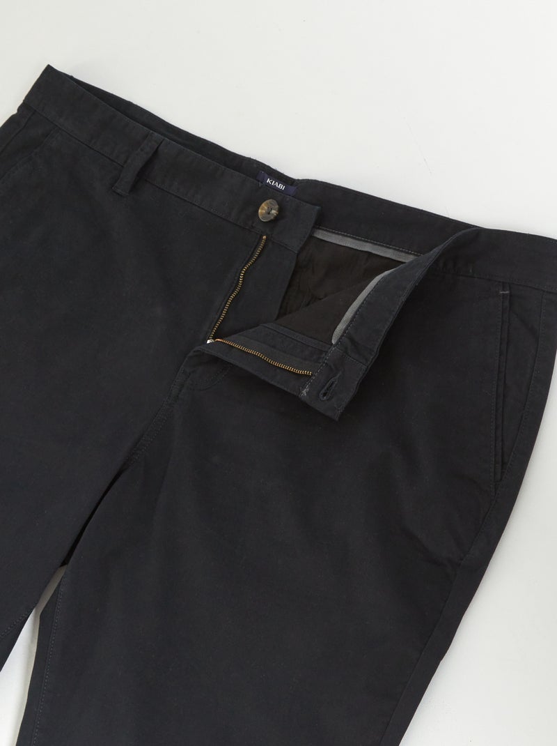 Pantalón chino regular L32 Negro - Kiabi