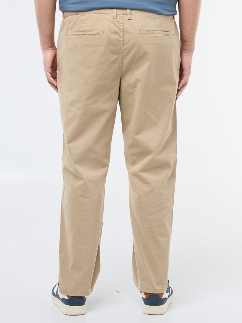 Pantalón chino regular L34 Beige - Kiabi