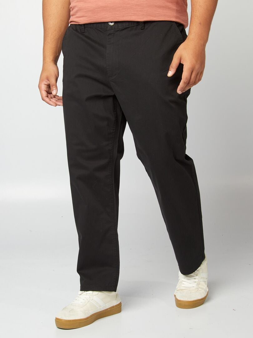 Pantalón chino regular L34 Negro - Kiabi