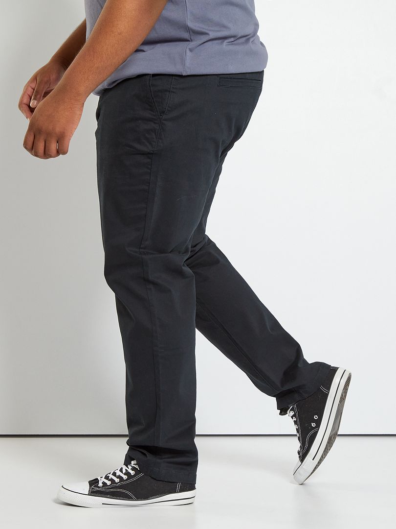 Pantalón chino regular L34 Negro - Kiabi