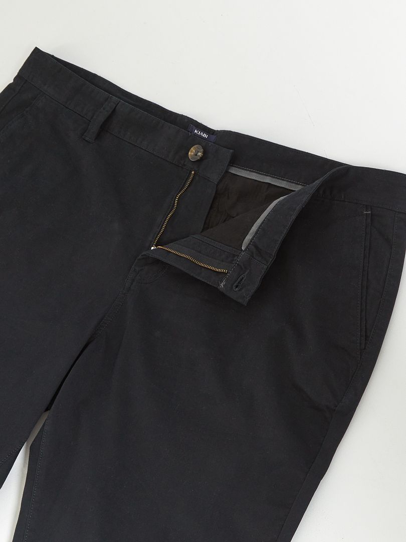Pantalón chino regular L34 Negro - Kiabi