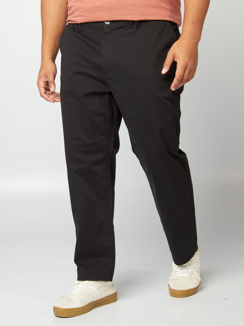 Pantalón chino regular L34 Negro - Kiabi