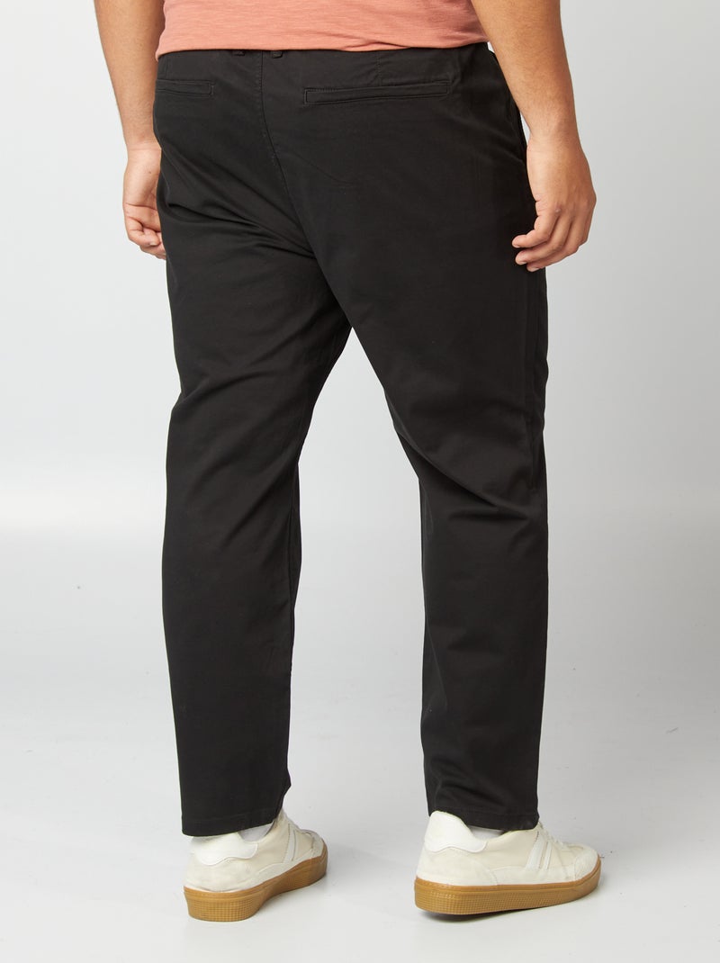 Pantalón chino regular L34 Negro - Kiabi