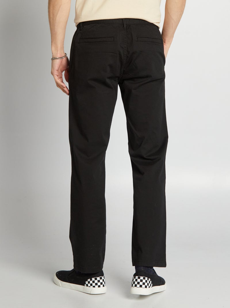 Pantalón chino regular NEGRO - Kiabi