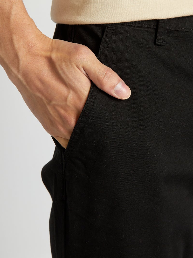 Pantalón chino regular NEGRO - Kiabi