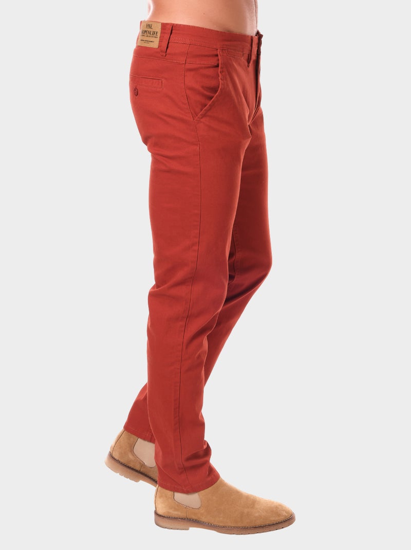 Pantalón chino Rojo - Kiabi