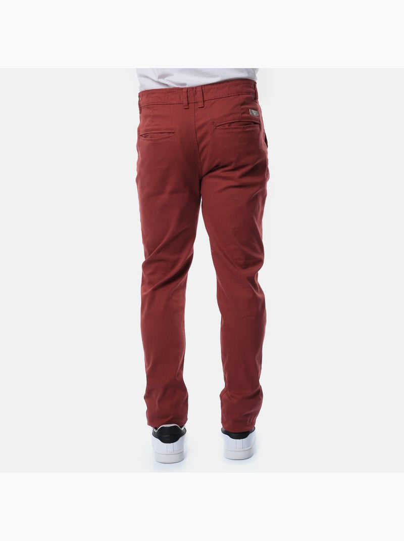Pantalón chino Rojo ladrillo - Kiabi