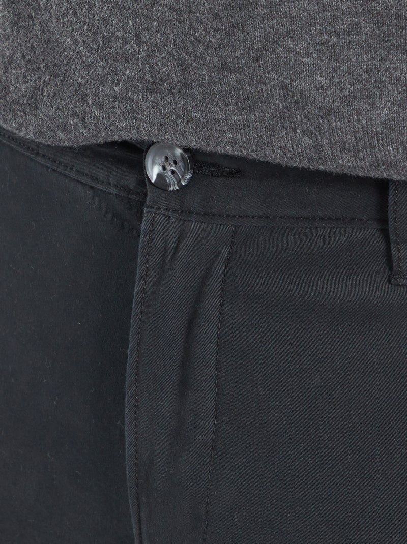 Pantalón chino skinny L30 Negro - Kiabi