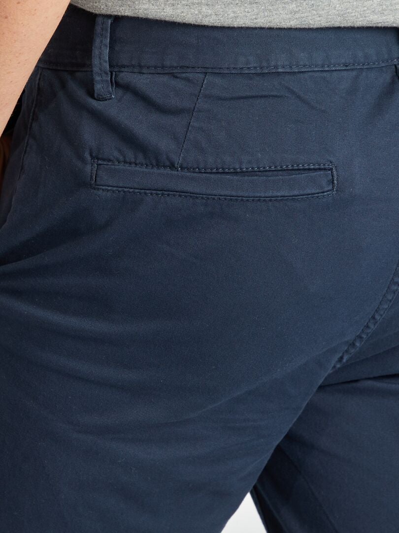 Pantalón chino skinny L34 azul - Kiabi
