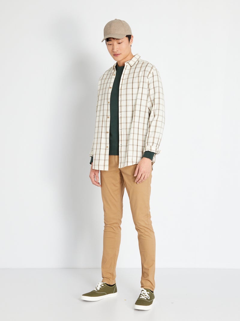 Pantalón chino skinny L34 BEIGE - Kiabi