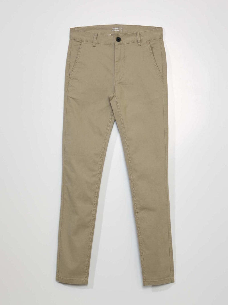 Pantalón chino skinny L34 BEIGE - Kiabi