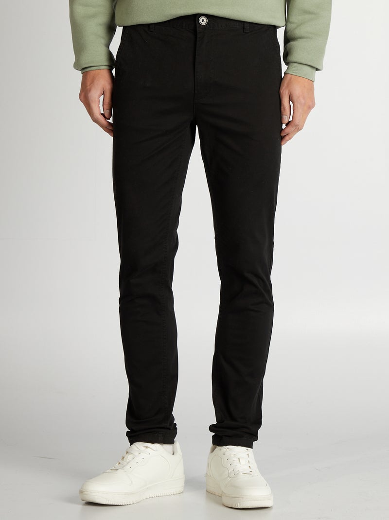 Pantalón chino skinny L34 NEGRO - Kiabi