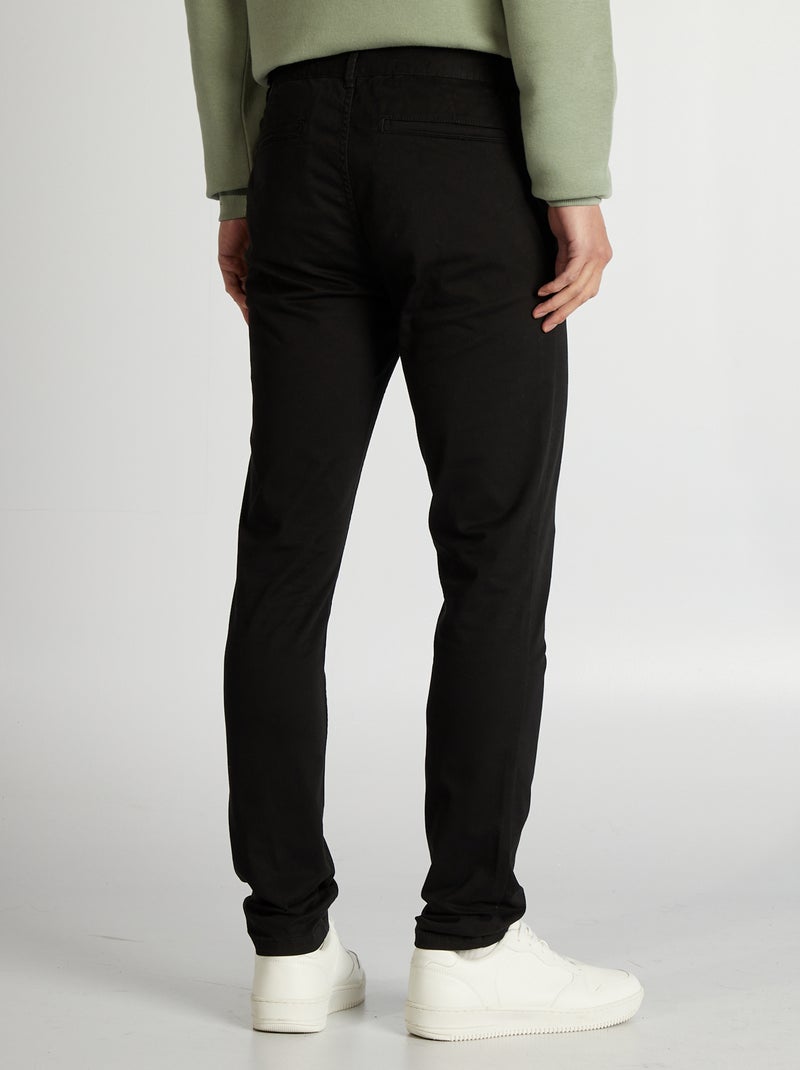 Pantalón chino skinny L34 NEGRO - Kiabi