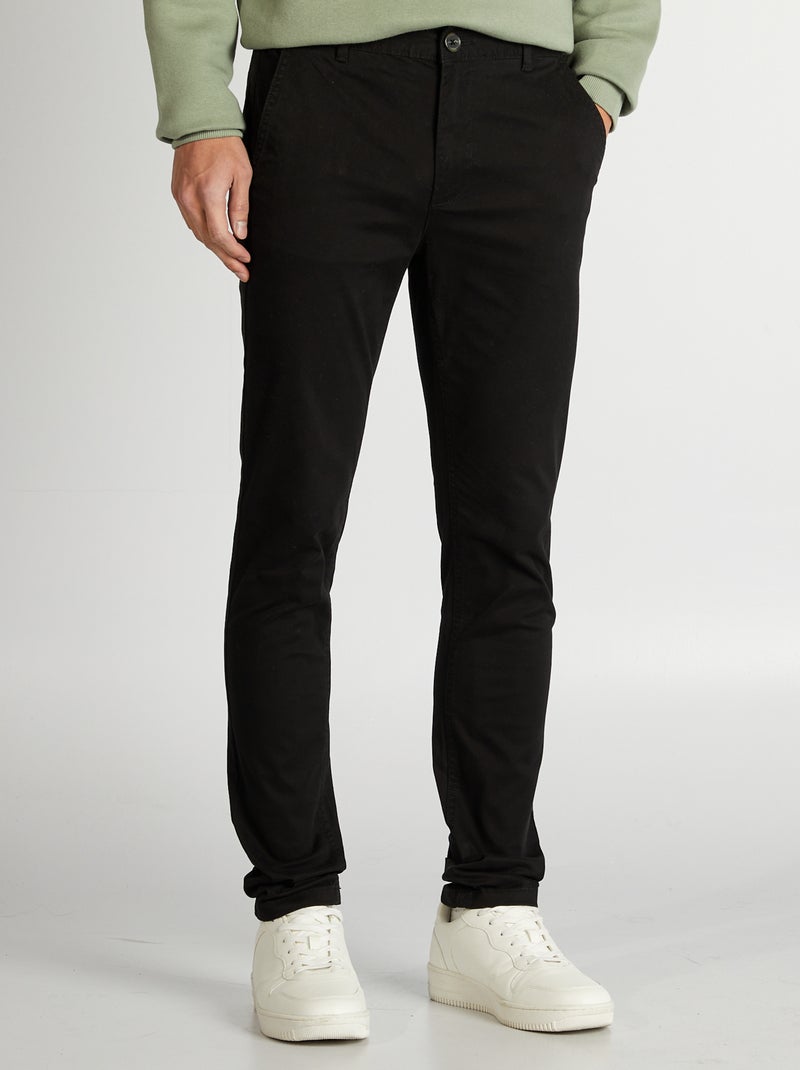 Pantalón chino skinny L34 NEGRO - Kiabi