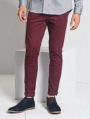 Pantalones Slim Hombre Rojo Kiabi