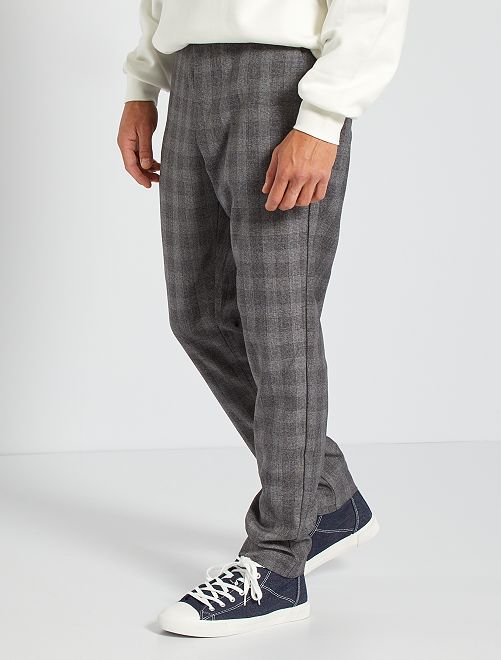 Pantalón chino slim a cuadros - cuadros - Kiabi - 20.00€