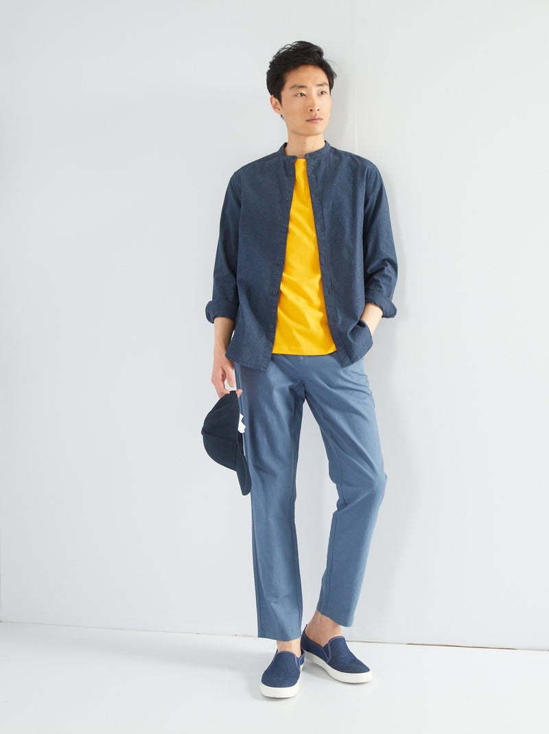 Pantalón chino slim AZUL - Kiabi