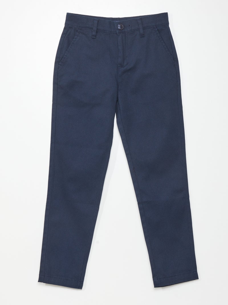 Pantalón chino slim azul - Kiabi