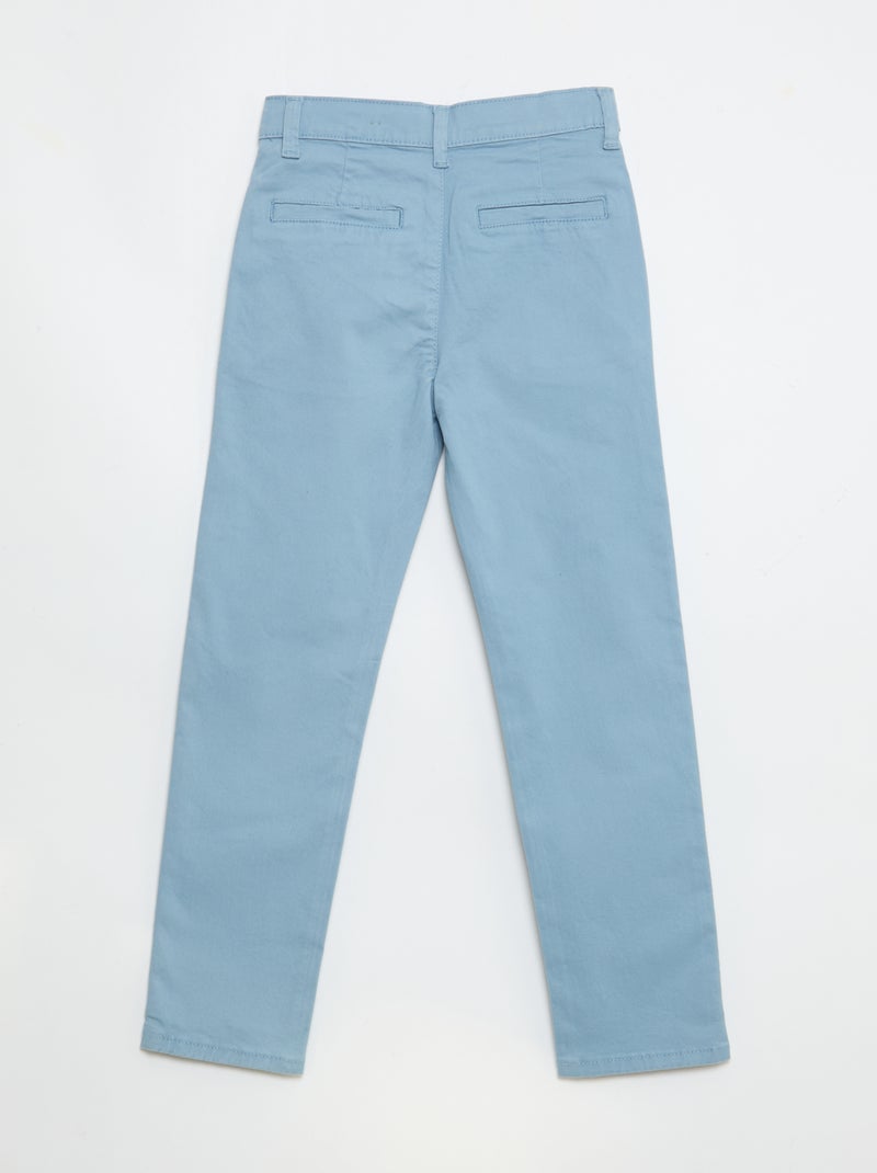 Pantalón chino slim Azul - Kiabi