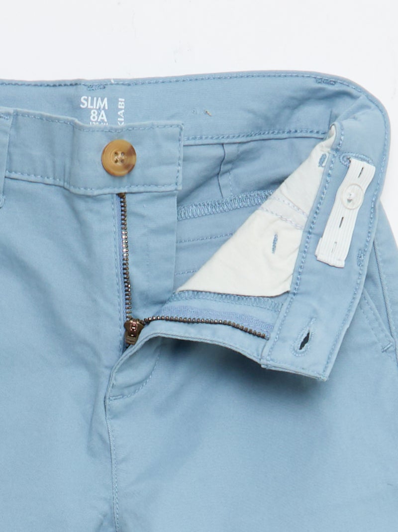 Pantalón chino slim Azul - Kiabi