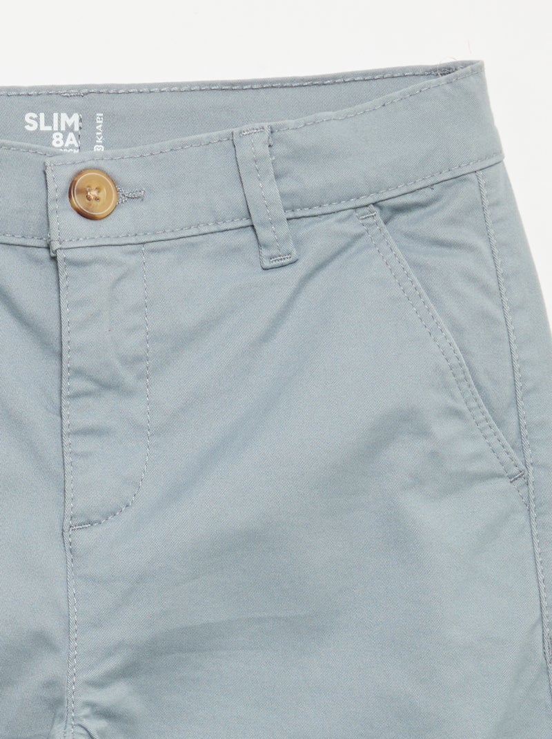 Pantalón chino slim Azul - Kiabi