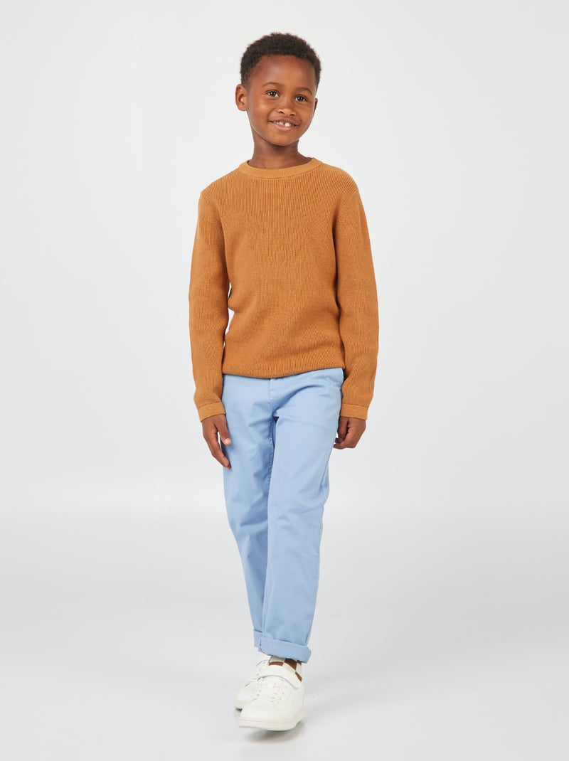 Pantalón chino slim AZUL - Kiabi