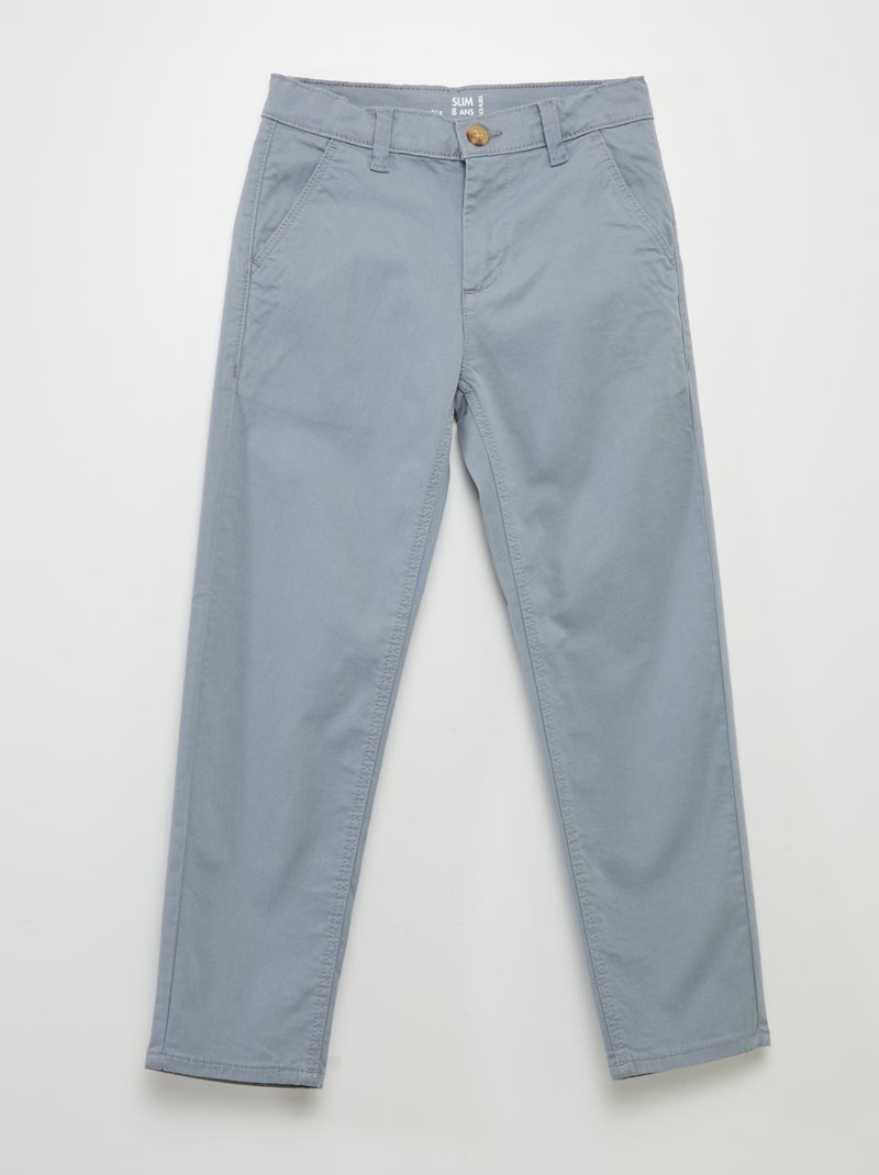 Pantalón chino slim AZUL - Kiabi