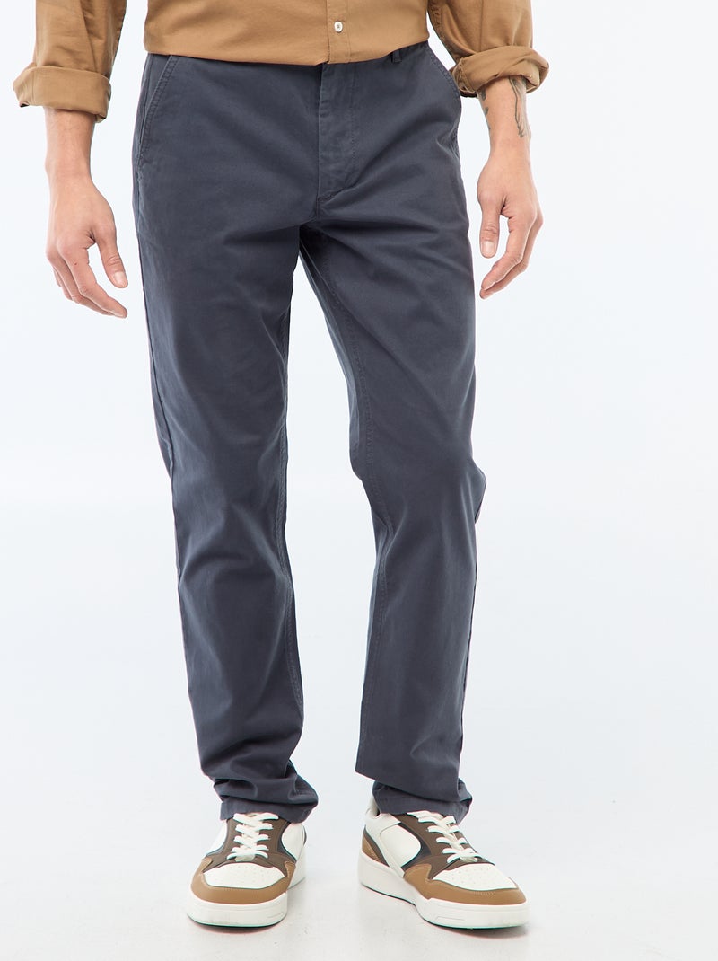 Pantalón chino slim Azul - Kiabi
